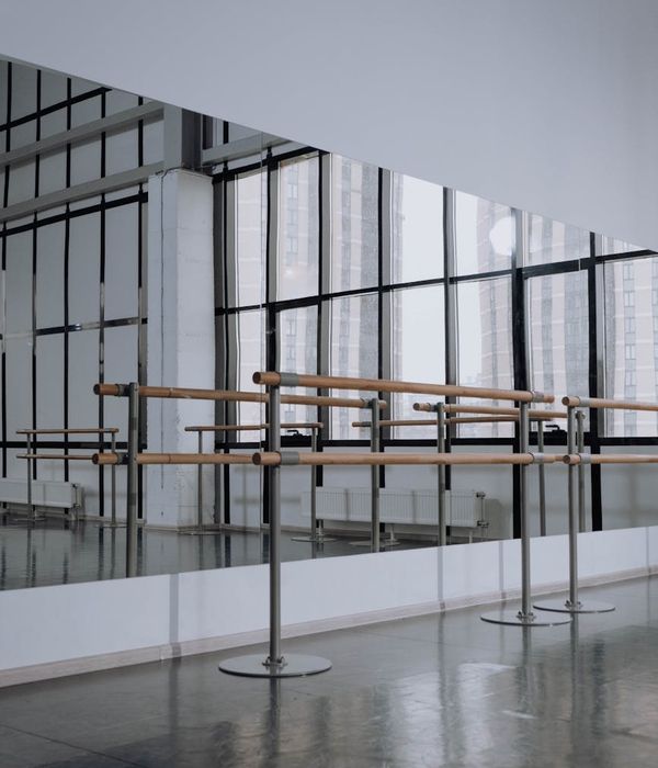 Clean, modern and spacious studio interior with minimalist design.